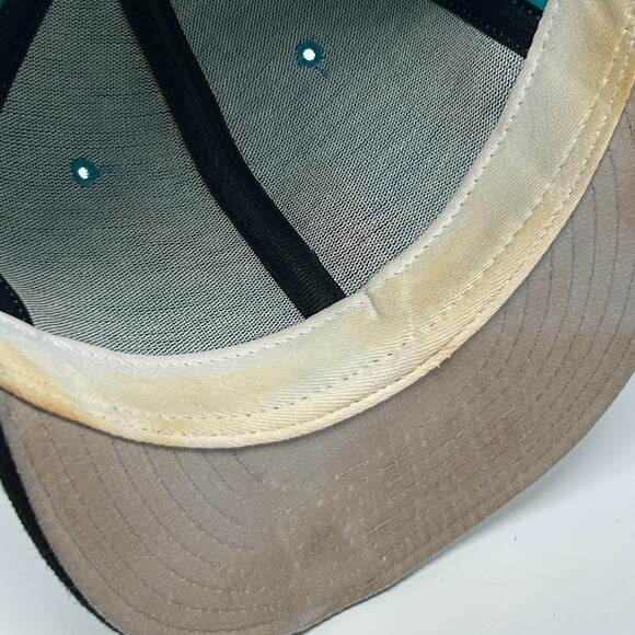 Vintage 90s Florida Marlins Hat Baseball Cap Fitted 7 1/8 Green New Era USA Made - Picture 5 of 14